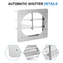 iPower 14" Square Aluminum Automatic Gravity Shutter Louver Vent - Silver - Like New