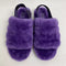 UGG FLUFF YEAH FUR SLIDE SLINGBACK SANDALS - SIZE: WOMEN 8 - PURPLE - Like New