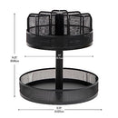 MIND READER 2-TIER SNACK CAROUSEL, COUNTERTOP ORGANIZER SNACKMESH - BLACK - Like New