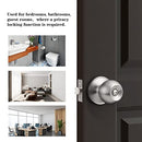 PROBRICO BRUSHED NICKEL BALL PRIVACY DOOR KNOB KEYLESS INTERIOR DOOR LOCK - Like New