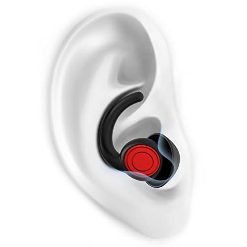 SUPCEAT EAR PLUGS FOR SLEEPING NOISE REDUCTION SOFT SILICONE 2 PAIRS - BLACK - Like New