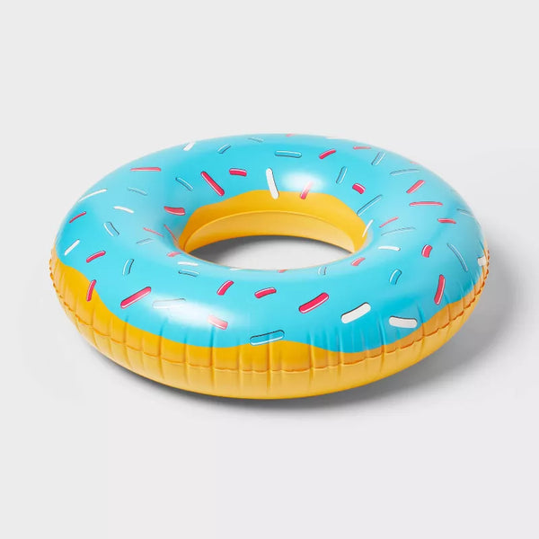 SUN SQUAD DONUT POOL FLOAT - DONUT BLUE SPRINKLE - Like New
