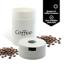 COFFEE VAC 1LB – AIRTIGHT CONTAINER MULTI-USE VACUUM CONTAINER - WHITE - Like New