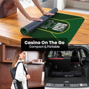 GAMBLUXE 47"X23" / 70"X35" Professional Poker Mat - Smooth Water Repellent Green - Brand New