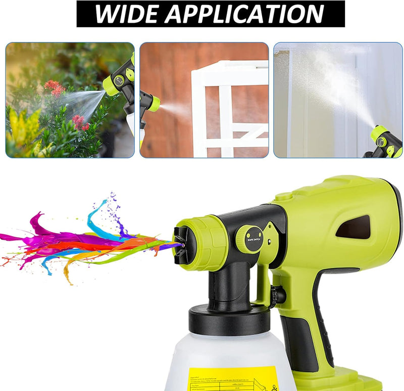 GENERIC CORDLESS PAINT SPRAYER REPLACEMENTY BATTERY NOT INCLUDED - GREEN - Like New