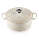 LE CREUSET SIGNATURE CAST IRON 26CM ROUND CASSEROLE 5.5 QT - MERINGUE - Like New