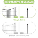10 Panels Garden Fence Dog Fence Outdoor for Yard, 32in H x 23.6ft L - Black - Like New
