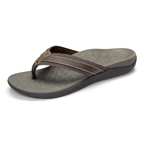 VIONIC MEN'S TIDE TOE-POST SANDAL FLIP FLOP SIZE MEN 8 BROWN - Brand New