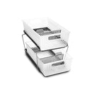 madesmart 2 Tier Bath Organizer, Undersink Storage with Sliding Drawers, frost - Brand New