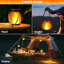 JYOIAT SOLAR LANTERNS DUAL CHARGING MODES SOLAR USB WATERPROOF 2 PACK - WHITE - Like New