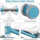 BOBIKE Baby Balance Bike Walker No Pedal Infant 4 Wheels Bicycle - Light Blue Like New