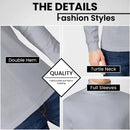 GALAXY BY HARVIC MEN'S LONG SLEEVE TURTLE NECK T-SHIRT - SIZE XL - HEATHER GRAY - Brand New