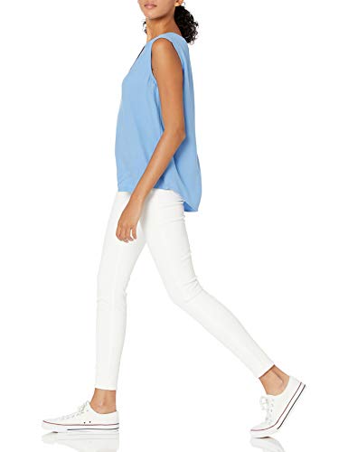 AMAZON ESSENTIALS WOMEN'S SLEEVELESS WOVEN SHIRT - MEDIUM - FRENCH BLUE - Brand New