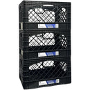 GORILLA CRATE 24QT 3 PACK MILK CRATE - BLACK - Like New