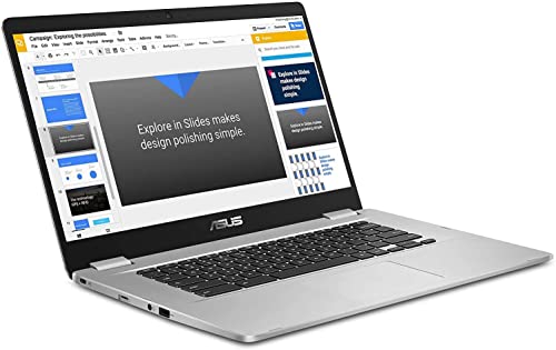 ASUS Chromebook 15.6" FHD N3350 4GB 64GB Chrome OS C523NA-IH44F - Silver - Like New