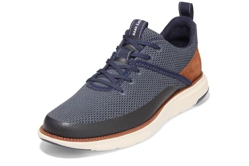 COLE HAAN MEN'S GRAND ATLANTIC SNEAKERS MEN SIZE 11 MARINE BLUE/BRITISH TAN - Like New
