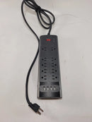 BOTOTEK SURGE PROTECTOR 10 AC OUTLETS 4 USB PORTS 1875W/15A 6 FEET - BLACK - Like New