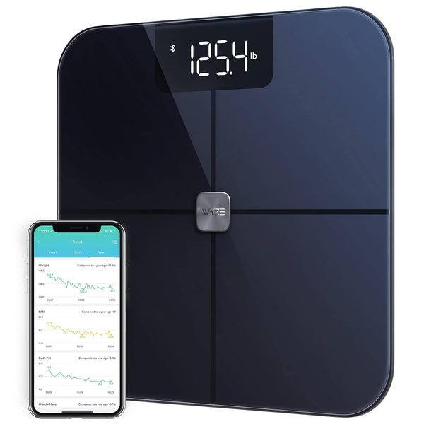 Wyze Digital Smart Scale for Body Weight 400 lb WHSCL1 - Black Like New
