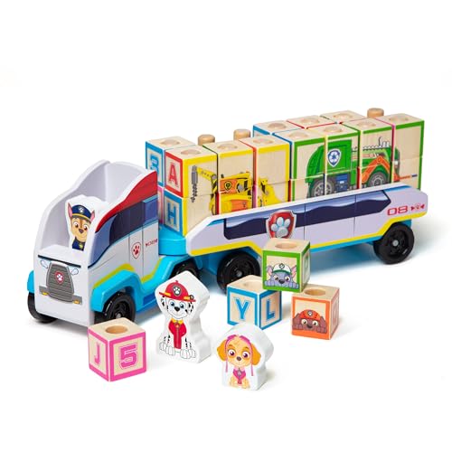 MELISSA & DOUG PAW PATROL WOODEN ABC BLOCK TRUCK (33 PIECES) MD-33272 multi - Brand New