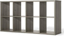 CAPHAUS 13-Inch Cube Storage Organizer Shelf Bookcase 8-Cube - Rustic Grey Oak - Like New