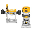 DEWALT ROUTER FIXED/PLUNGE BASE KIT VARIABLE SPEED 1.25 HP (DWP611PK) - Yellow - Like New