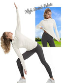 FKEEP Women's Sun Shirts Long Sleeve Athletic UPF 50 Quick Dry Top White S - Brand New