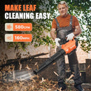 MIXUN CORDLESS LEAF BLOWER 580CFM/160MPH ELECTRIC BLOWER 2 X 4.0AH - ORANGE - Like New