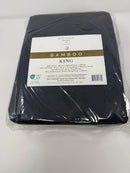 KATHY IRELAND SILKY SOFT DEEP POCKET BAMBOO SHEETS KING 6 PCS - DARK GRAY - Like New