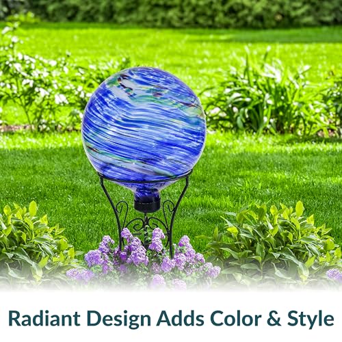 Sunnydaze 10-Inch Gazing Ball for Garden - Glass Gazing Globe for Outside - Like New