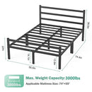 Mr. IRONSTONE Full Size Bed Frame with Headboard and Footboard - Brand New