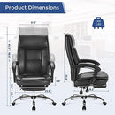 DUMOS EXECUTIVE OFFICE CHAIR, SWIVEL RECLINING COMPUTER DESK - BLACK - Like New