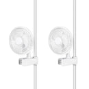 SIMPLE DELUXE CLIP FAN 6-INCH GROW TENT FAN MONKEY 90° 15W 2 PACK WHITE - Like New