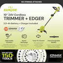 Sun Joe 10 Inch Stringless Lawn Trimmer Kit Battery Charger, 24V-SB10-LTE - Like New
