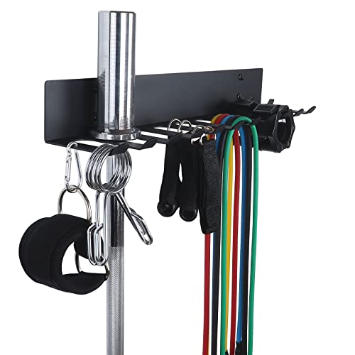 TOPSAIR GYM STORAGE RACK GYM ACCESSORIES 11 PRONGS - BLACK - Scratch & Dent