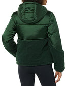 AMAZON ESSENTIALS WOMEN'S FULL-ZIP SHERPA FLEECE PUFFER JACKET GREEN - SIZE S - Brand New