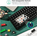 RK ROYAL KLUDGE RK84 RGB 75% Triple Mode Mechanical Keyboard RED SWITCH - BLACK - Like New