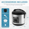 AROMA Digital Rice Cooker, Steamer, Multicooker, 2 Qt, ARC-914SBD - Silver - Like New