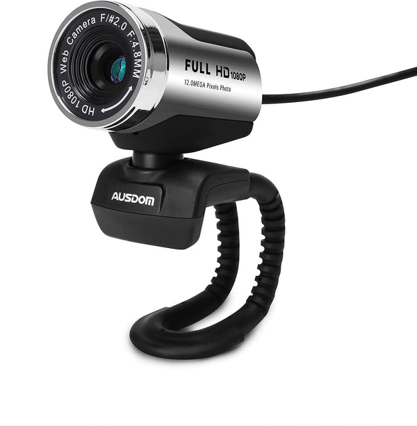 AUSDOM Full HD 1080P Wide Angle View Webcam with Anti-Distortion AW615 New