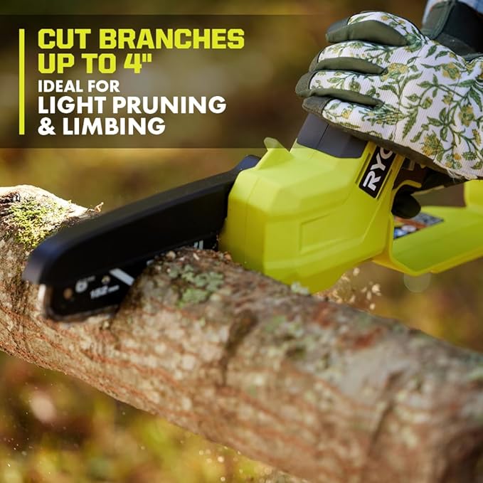 Ryobi ONE+ 18V 6" Cordless Compact Pruning Mini Chainsaw Tool Only - Green Like New