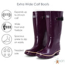 Jileon Extra Wide Calf Rain Boots - Like New