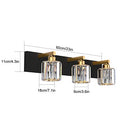AIPSUN CRYSTAL VANITY LIGHT BLACK BATHROOM FIXTURES 23" - BLACK/GOLD - Like New