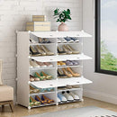 KOUSI Portable Shoe Rack Organizer 24 Pair Tower Shelf Storage Cabinet - White - Like New