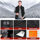 GYPIFIPA HEATED VEST 11-17 HEATING ZONES RECHARGEABLE 7.4v 16000mAh 2XL- BLACK - Like New