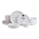Stone Lain Lauren Stoneware Rustic Plates and Bowls Set - Off White - Like New