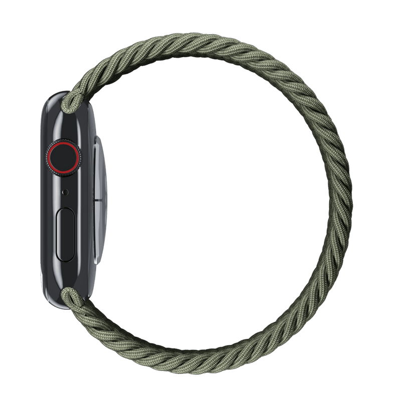 APPLE WATCH 44MM BRAIDED SOLO LOOP - SIZE 8 - IVERNESS GREEN - Like New