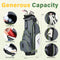 HIMAL 4-WAY FULL-LENGTH GOLF STAND BAG - STEEL GRAY/WHITE/GREEN - Like New