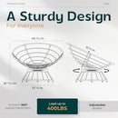 Bme Ergonomic Wicker Papasan Chair with Soft Thick Density Fabric - Like New