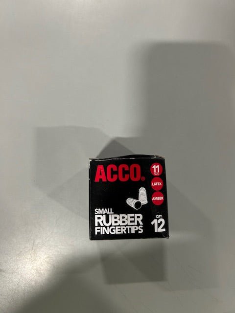 ACCO SMALL RUBBER FINGERTIPS SIZE 11 (SMALL) - AMBER - Like New