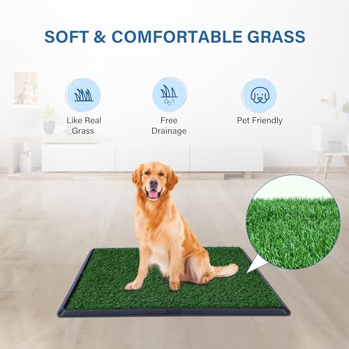 GLOWPTPADXGRASS2030 FLUFFYDREAM ARTIFICIAL GRASS DOG POTTY 20X30" - BLACK/GREEN - Like New