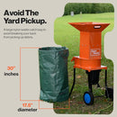 SuperHandy Leaf Mulcher Shredder Electric Green Heavy Duty 120V AC 11" - ORANGE - Like New